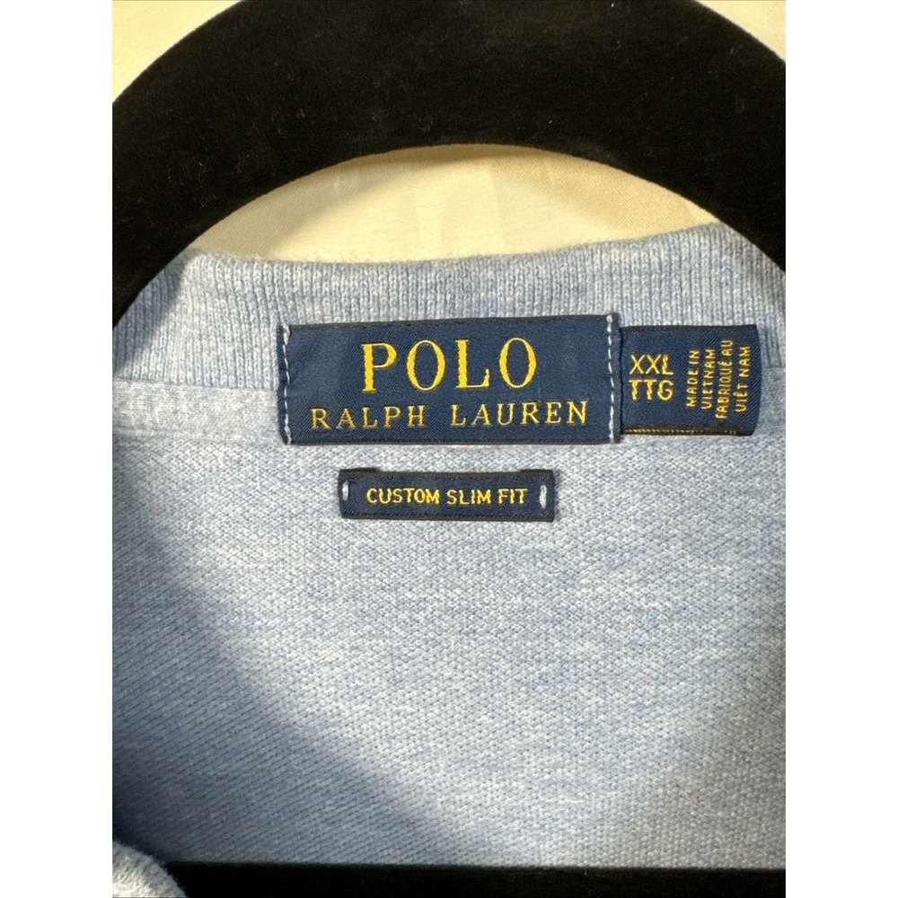 Polo Ralph‎ Lauren Heather Blue Custom Slim Fit Polo Sz XXL